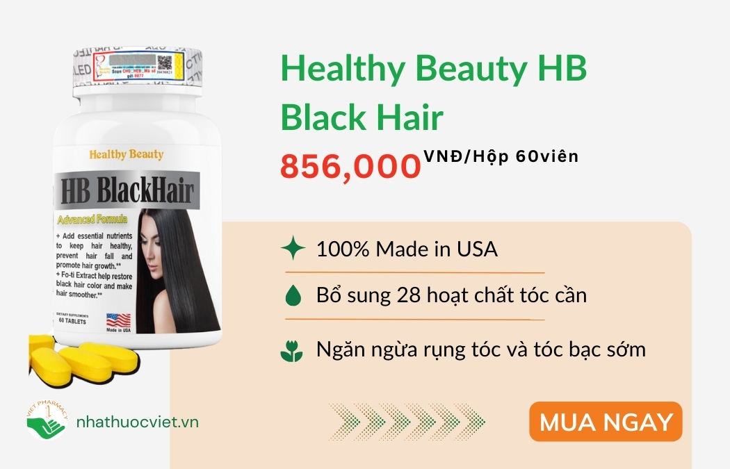 Viên uống mọc tóc Healthy Beauty HB Black Hair