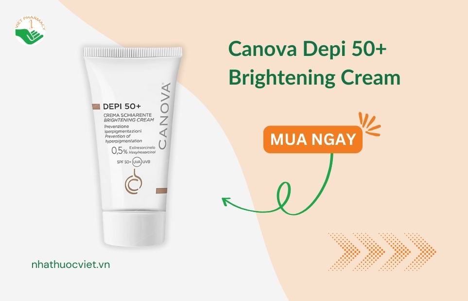 Kem dưỡng dịu nhẹ cho tuổi dậy thì Canova Depi 50+ - Brightening Cream
