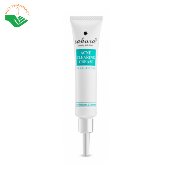 Kem hỗ trợ trị mụn Sakura Acne Clearing Cream