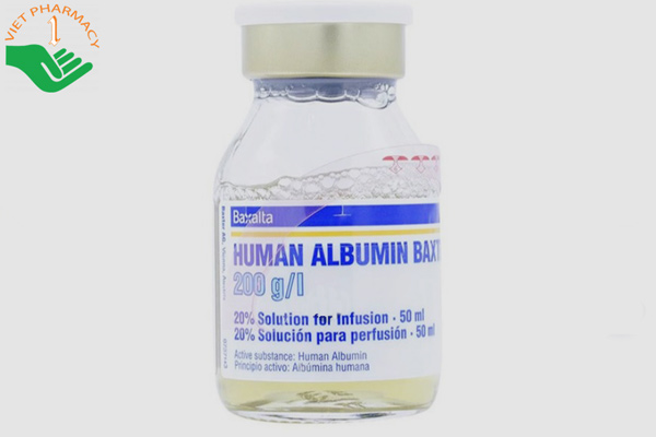 Chai thuốc Human Albumin Baxter 200G/L 20% 50ml