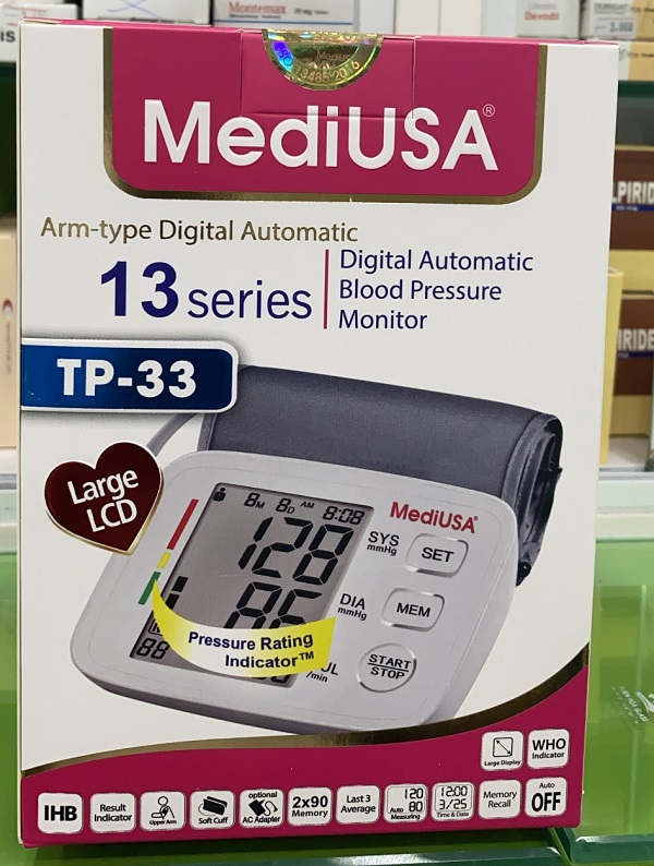 Máy đo huyết áp bắp tay tự động mediUSA TP-33