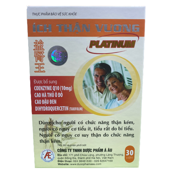 ÍCH THẬN VƯƠNG PLATINUM hỗ trợ thận khỏe mạnh (Hộp 30 viên)