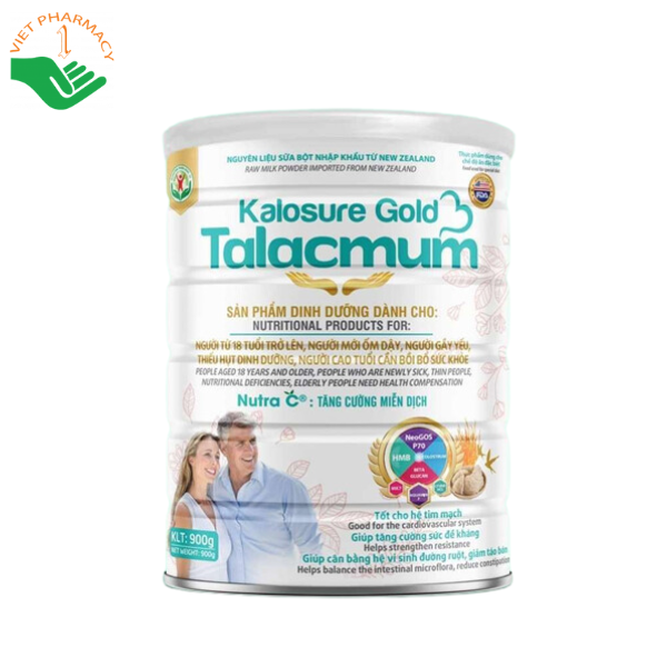 Sữa Talacmum Kalosure Gold dành cho người có nguy cơ mắc tim mạch, huyết áp