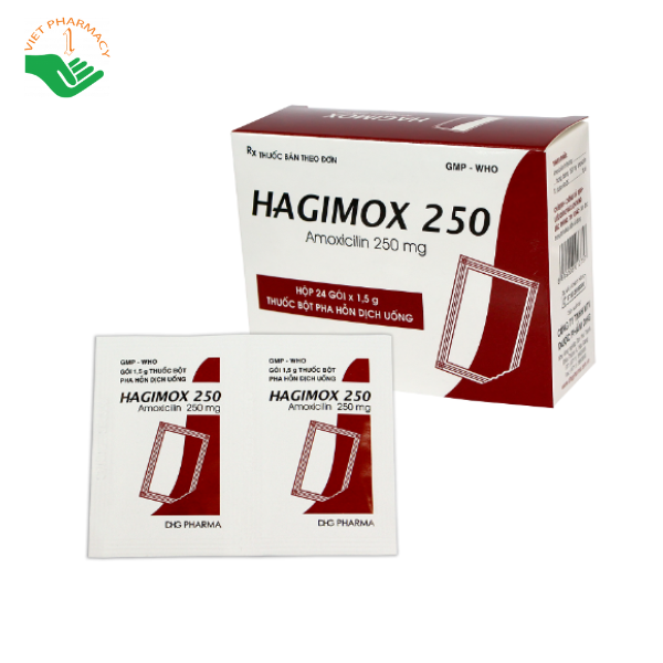 Thuốc bột pha hỗn dịch uống Hagimox 250