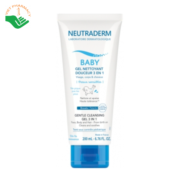 Sữa tắm gội Neutraderm Baby Gentle Cleansing Gel 3 in1